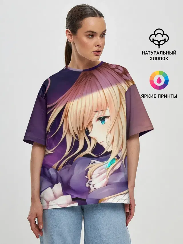 Женская футболка оверсайз
