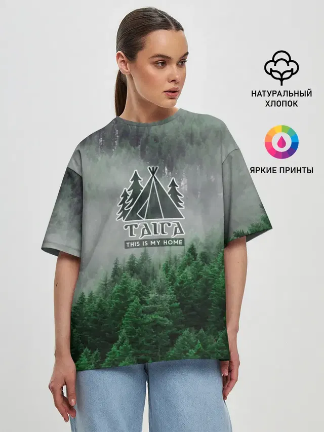 Женская футболка оверсайз