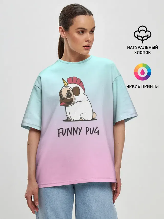 Женская футболка оверсайз