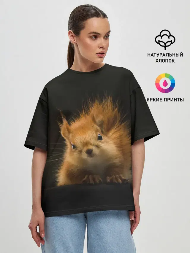 Женская футболка оверсайз