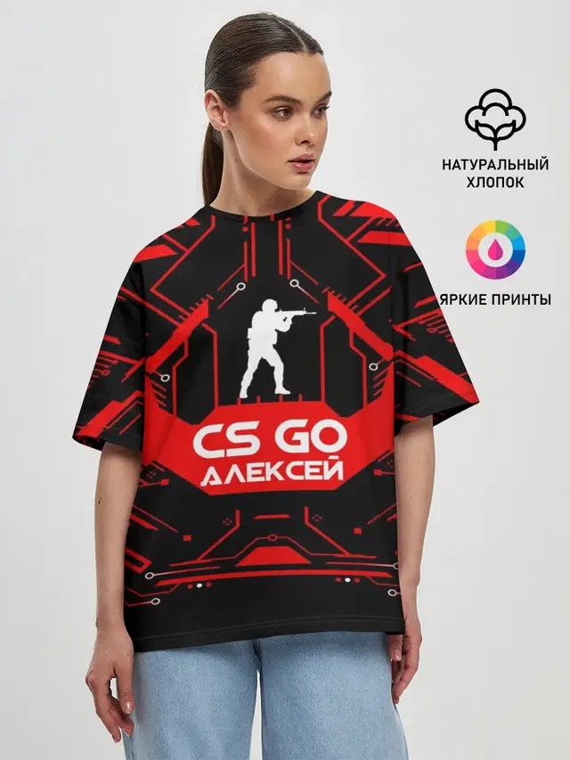 Женская футболка оверсайз