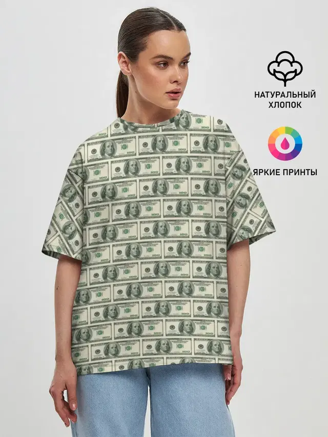 Женская футболка оверсайз