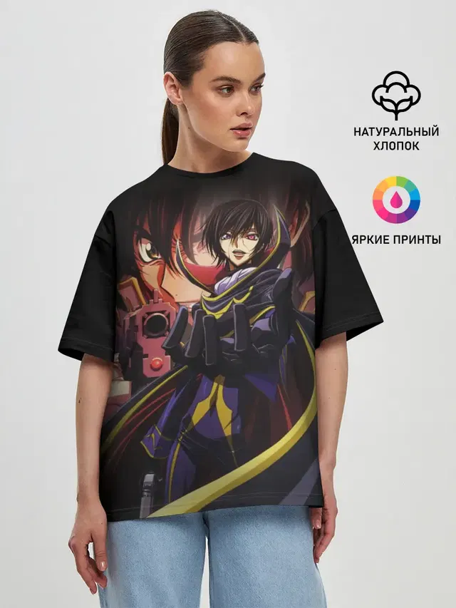 Женская футболка оверсайз с принтом «Code Geass — Code Geass_8»