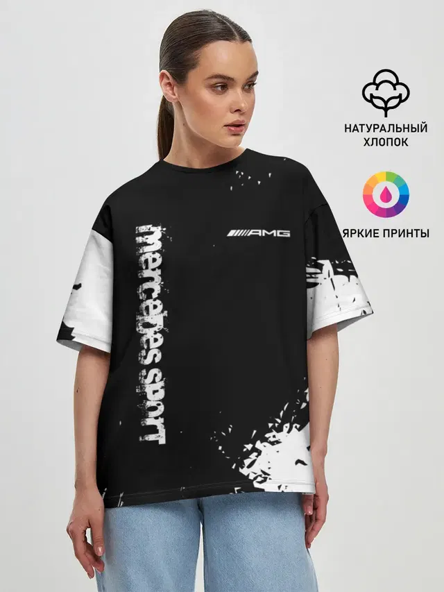 Женская футболка оверсайз