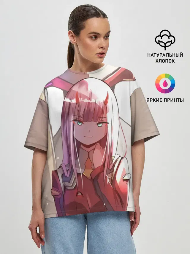 Женская футболка оверсайз