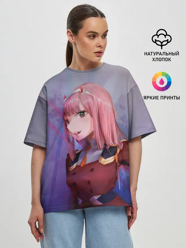 Женская футболка оверсайз