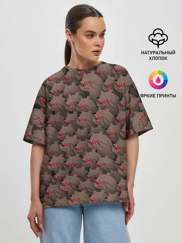 Женская футболка оверсайз
