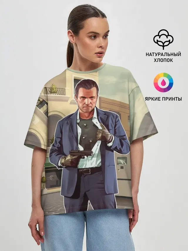 Женская футболка оверсайз