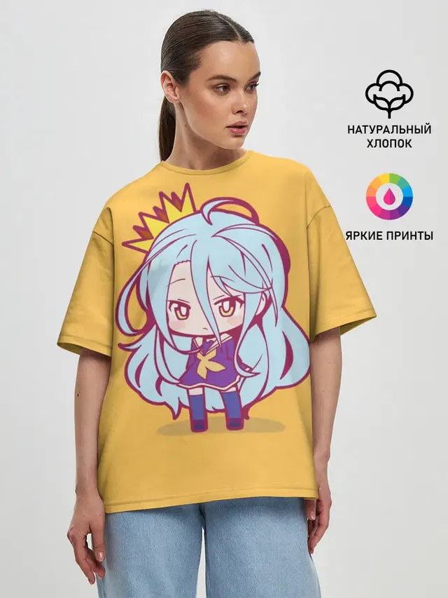 Женская футболка оверсайз с принтом «No Game No Life»