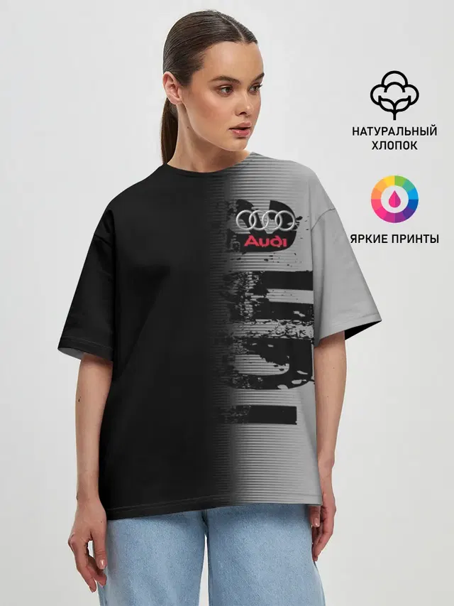 Женская футболка оверсайз