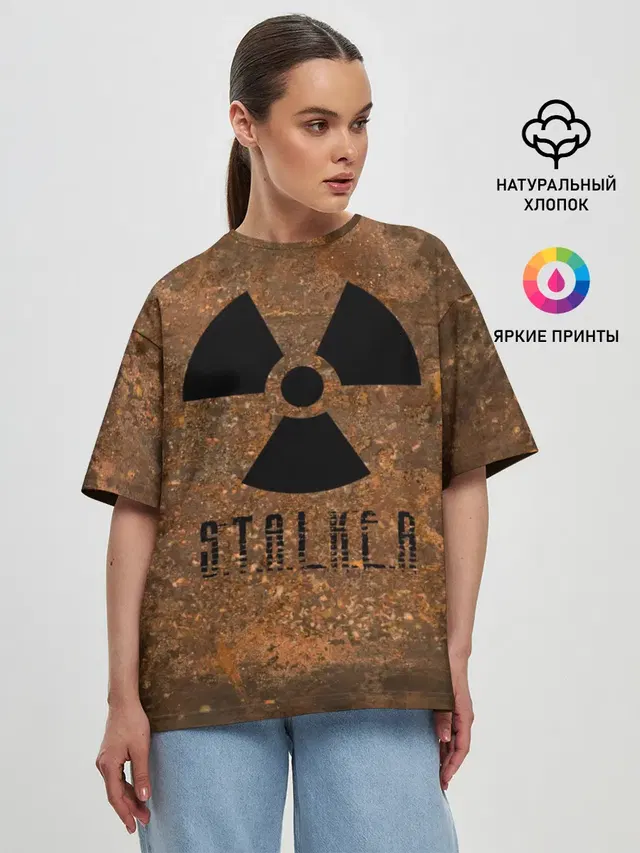 Женская футболка оверсайз