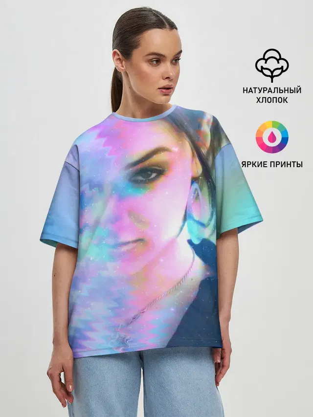 Женская футболка оверсайз