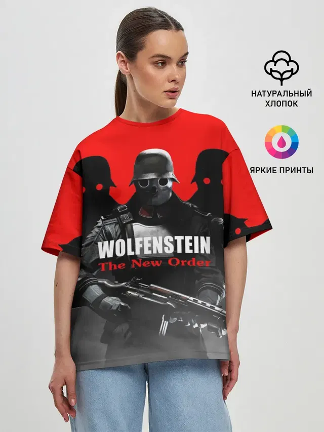 Женская футболка оверсайз