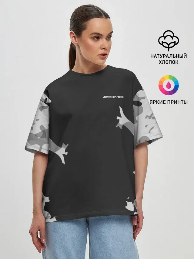 Женская футболка оверсайз