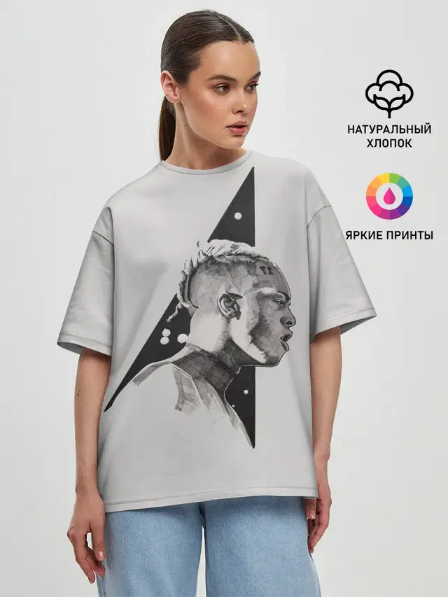 Женская футболка оверсайз