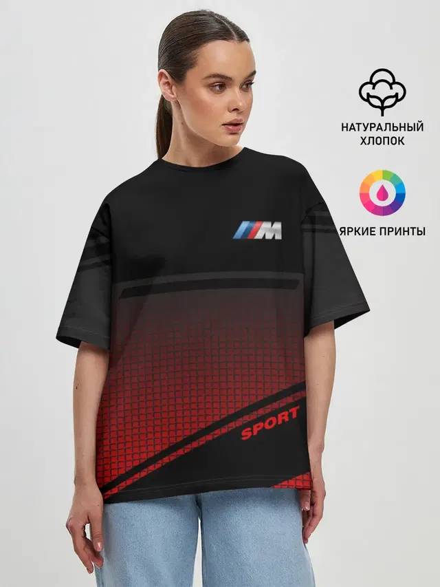 Женская футболка оверсайз