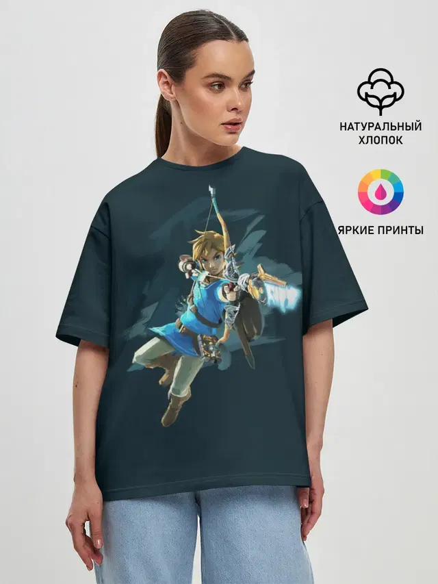 Женская футболка оверсайз с принтом «The Legend of Zelda»