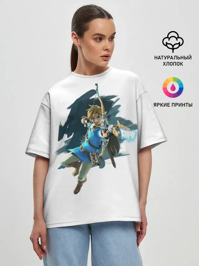 Женская футболка оверсайз с принтом «The Legend of Zelda»