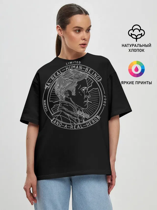 Женская футболка оверсайз