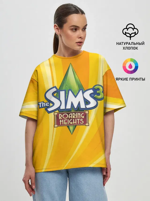 Женская футболка оверсайз с принтом «The Sims»