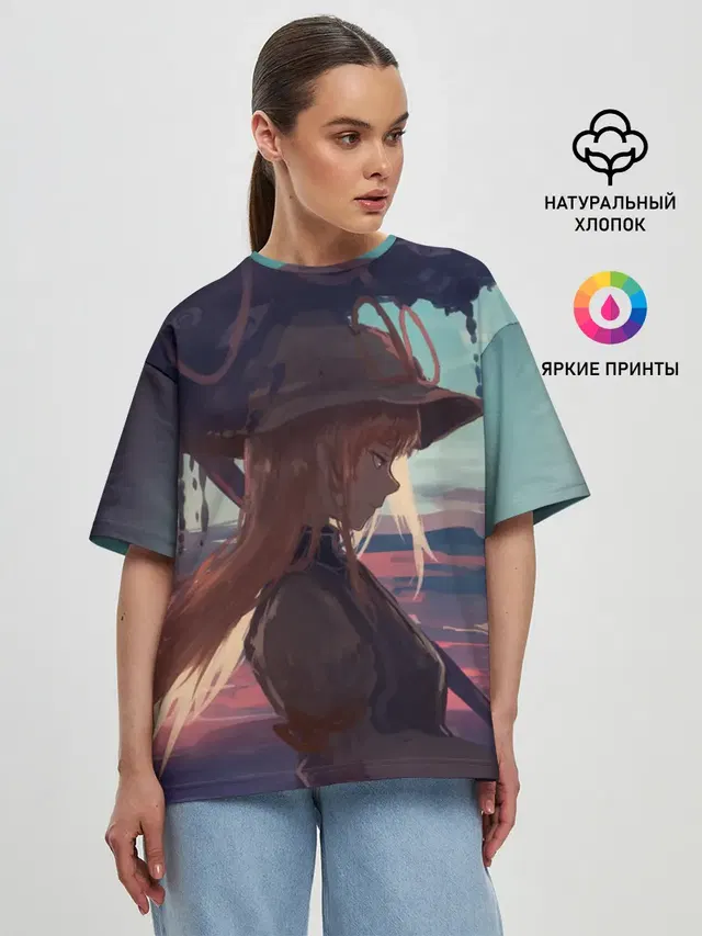 Женская футболка оверсайз