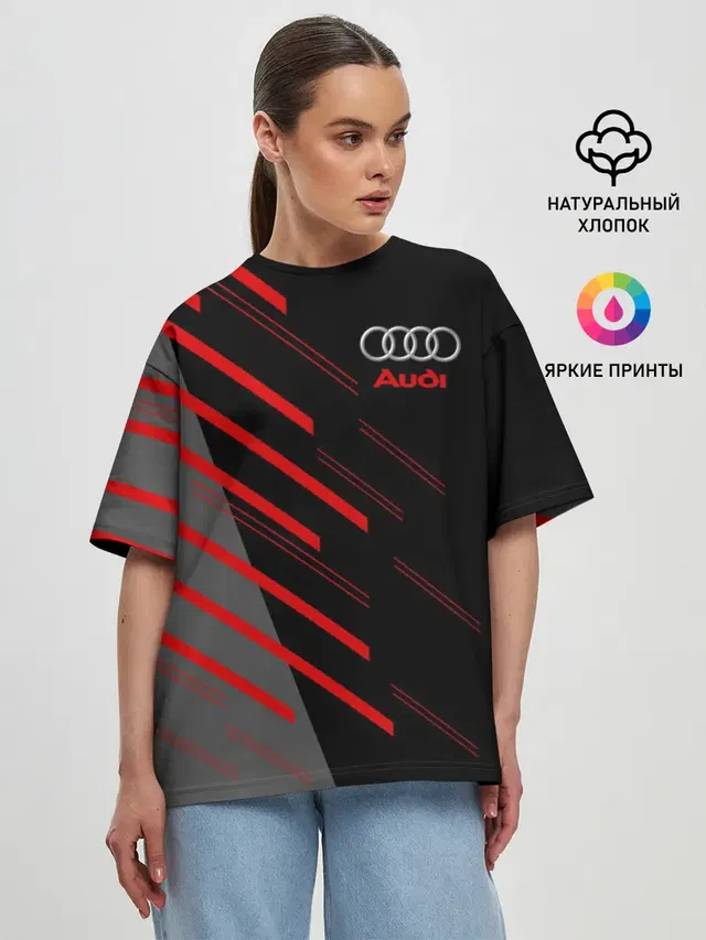 Женская футболка оверсайз