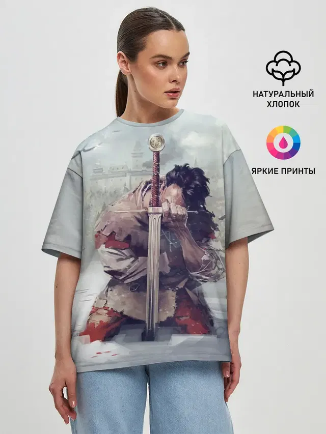 Женская футболка оверсайз