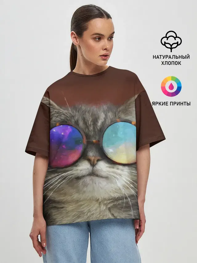 Женская футболка оверсайз