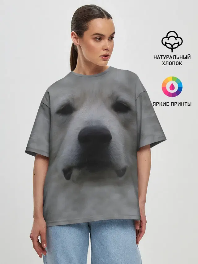 Женская футболка оверсайз