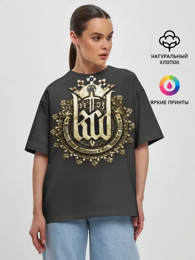 Женская футболка оверсайз с принтом «Kingdom Come: Deliverance»