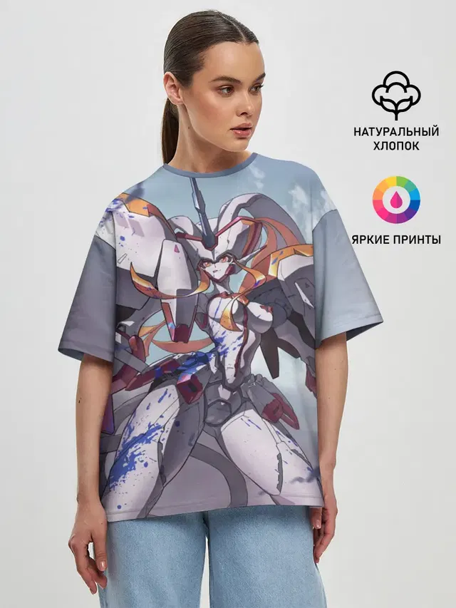 Женская футболка оверсайз