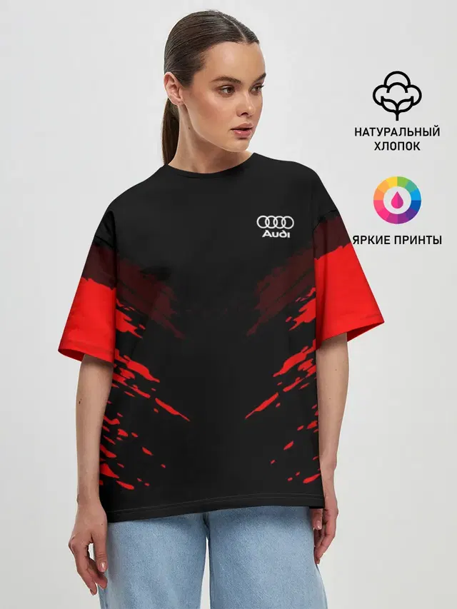 Женская футболка оверсайз