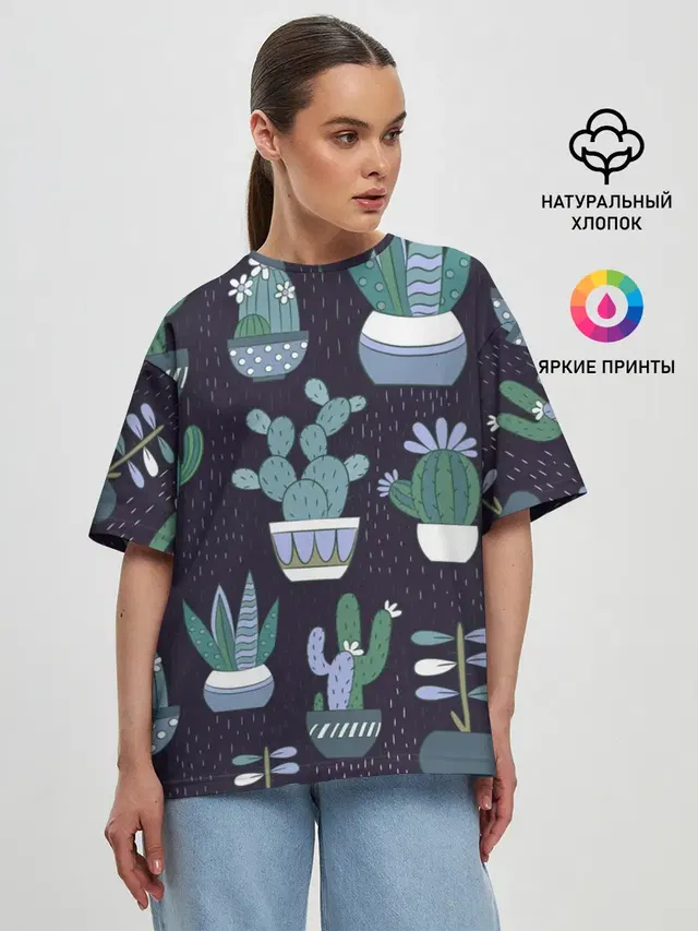 Женская футболка оверсайз