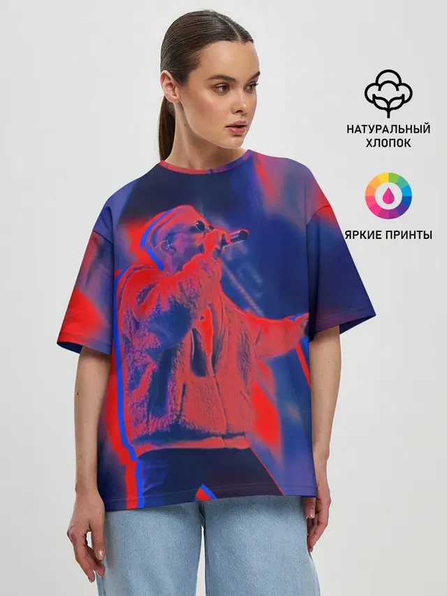 Женская футболка оверсайз