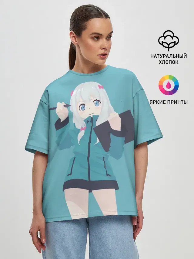 Женская футболка оверсайз
