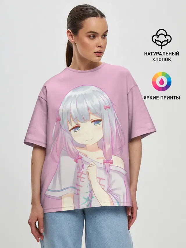 Женская футболка оверсайз