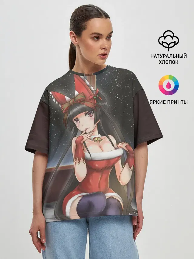 Женская футболка оверсайз