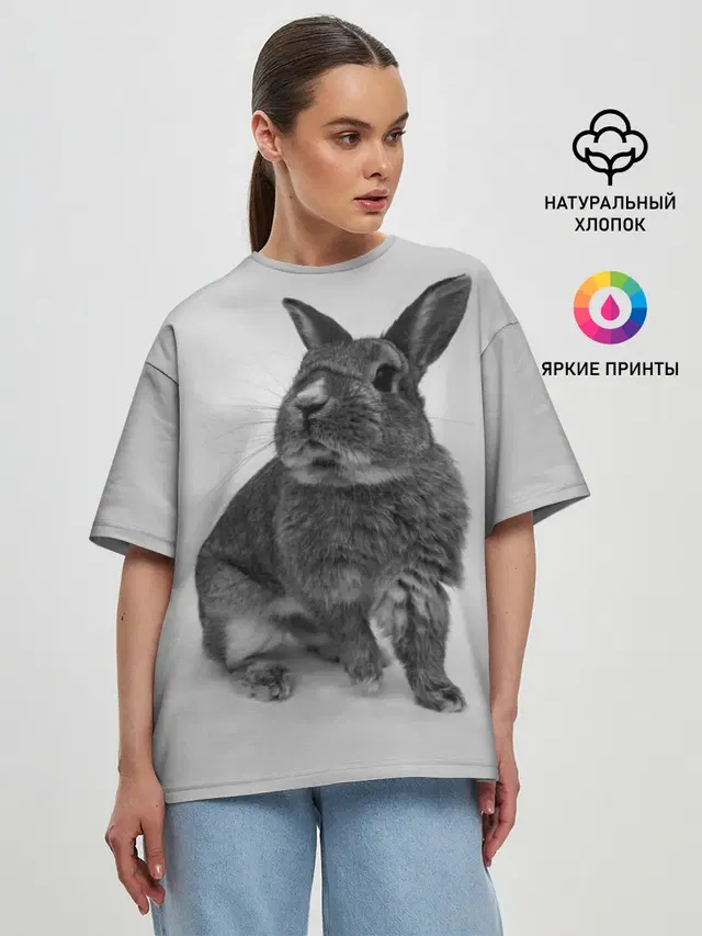 Женская футболка оверсайз