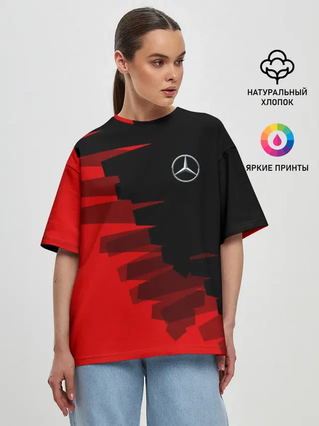 Женская футболка оверсайз