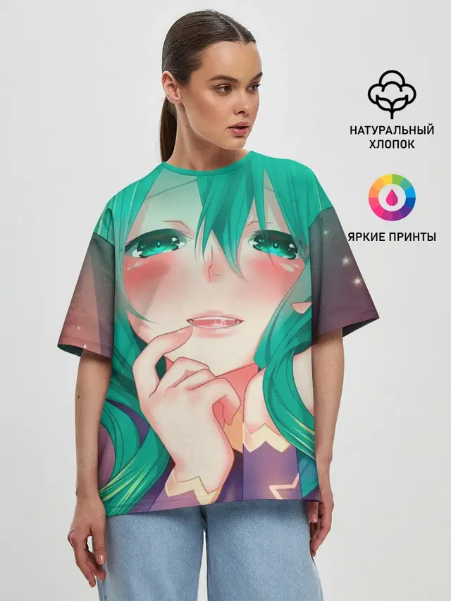 Женская футболка оверсайз