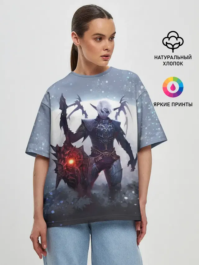 Женская футболка оверсайз