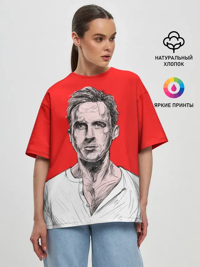 Женская футболка оверсайз