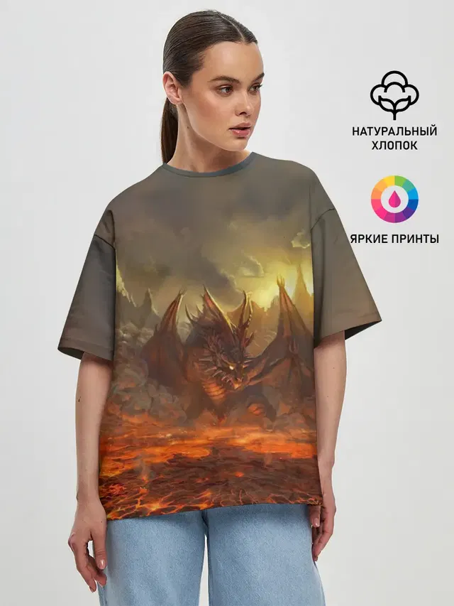 Женская футболка оверсайз