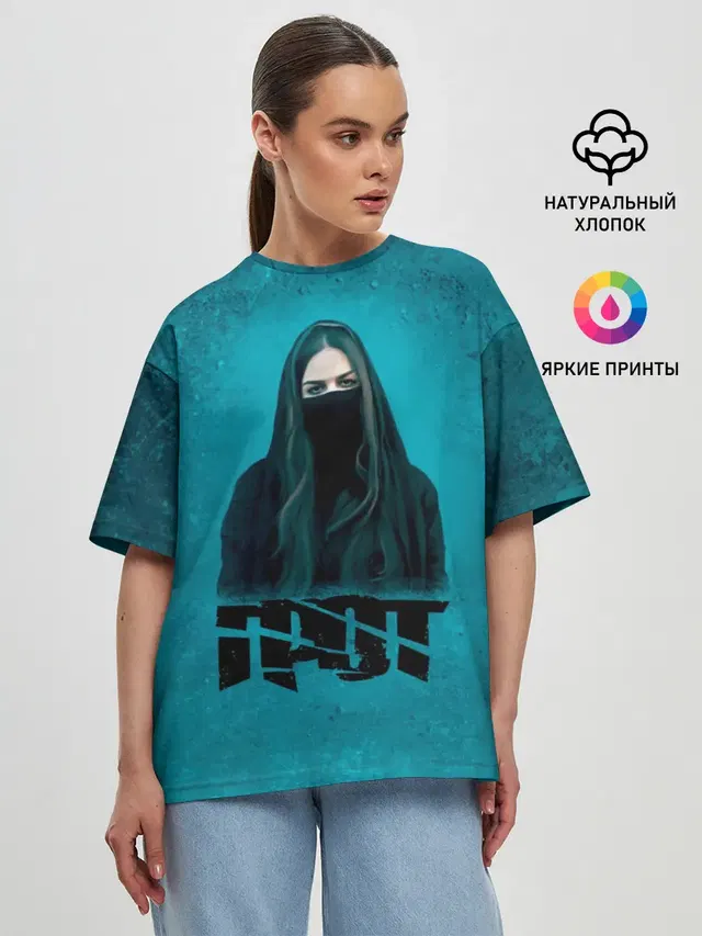 Женская футболка оверсайз