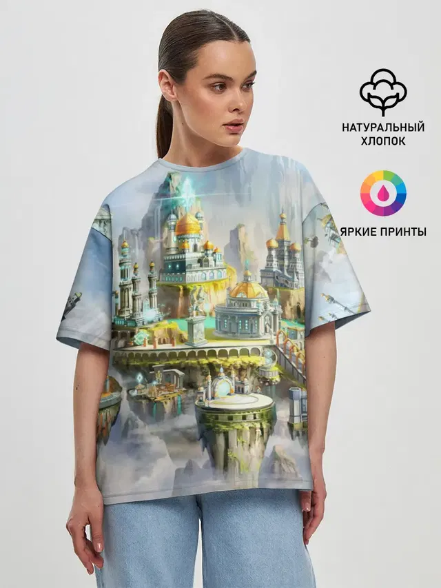 Женская футболка оверсайз