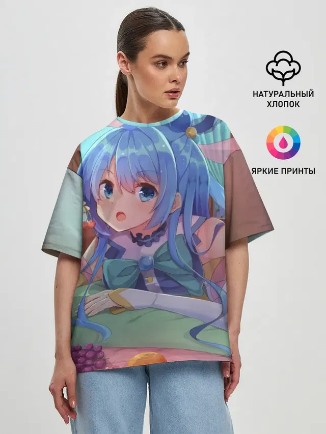 Женская футболка оверсайз