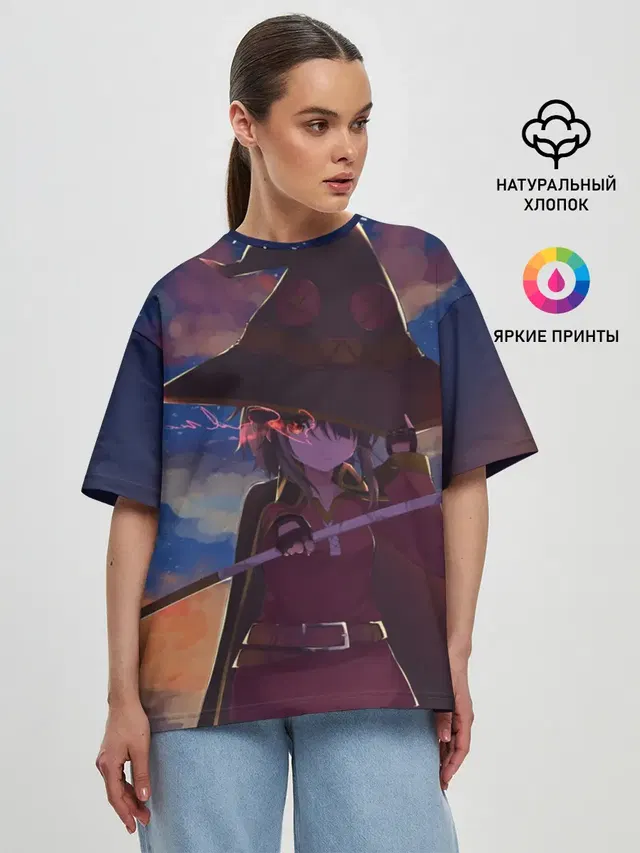 Женская футболка оверсайз