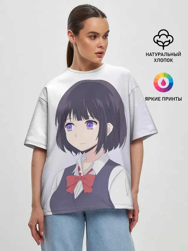 Женская футболка оверсайз