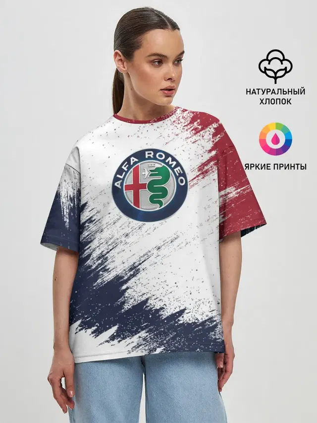 Женская футболка оверсайз