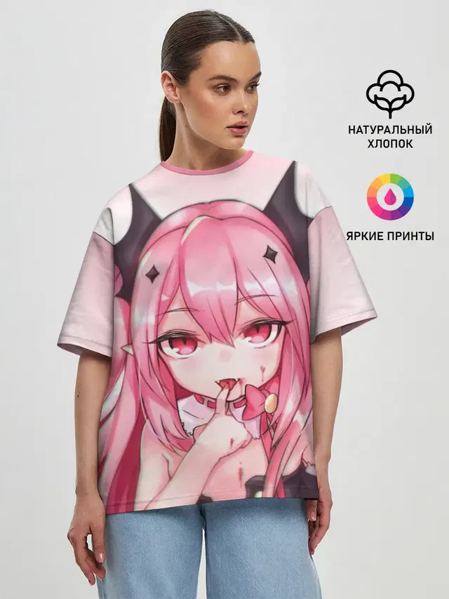 Женская футболка оверсайз